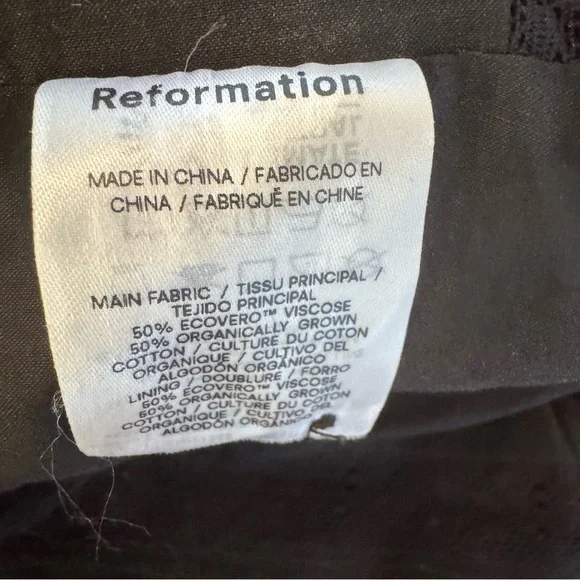 REFORMATION Black Women's Blouse size 2 - Picture 6 of 6